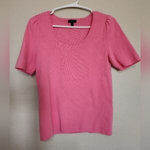 Talbots Pink Knit Basic Shirt Size Small Petite